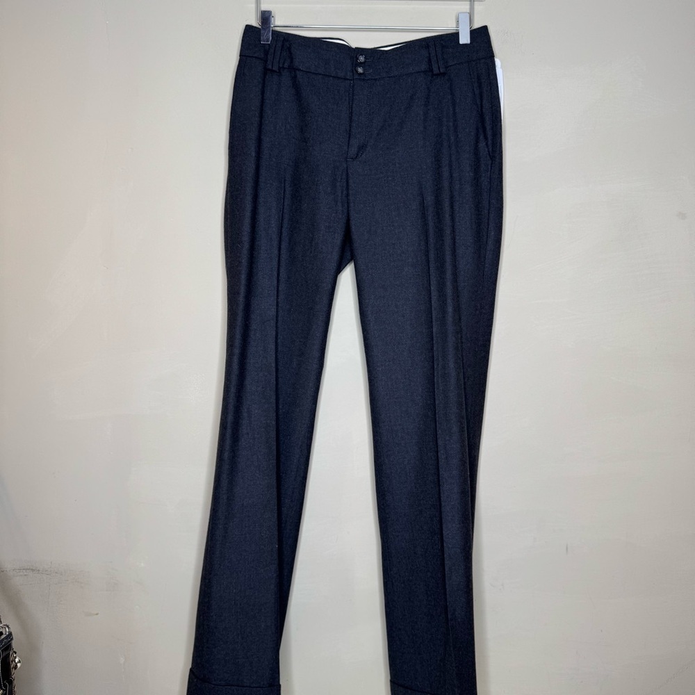 Banana Republic Martin Fit Grey Wool Cuffed Pants Size 8